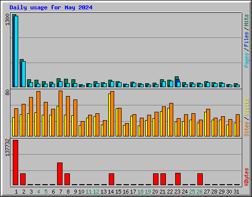 Daily usage for May 2024