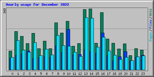 Hourly usage for December 2022