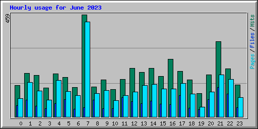 Hourly usage for June 2023