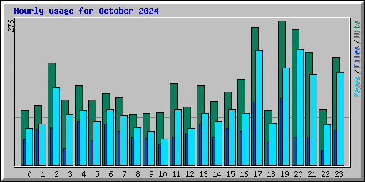 Hourly usage for October 2024