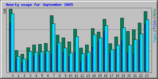 Hourly usage for September 2025