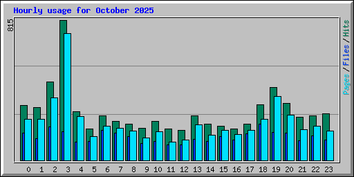 Hourly usage for October 2025