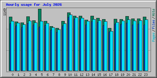 Hourly usage for July 2026
